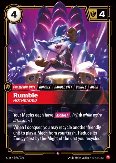 Rumble 카드 (SFD-026/221)