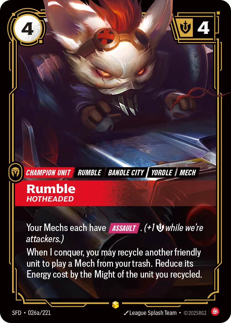 Rumble 카드 (SFD-026a/221)