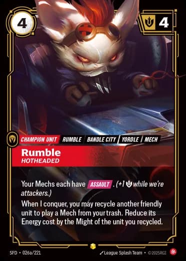 Rumble 카드 (SFD-026a/221)